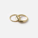 Dome and Patterned Ring-2 Pack