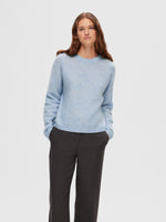 Long sleeve pullover cashmere blue