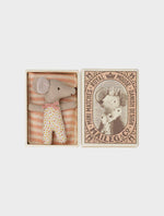 Sleepy/Wakey Baby Mouose in Matchbox- Rose