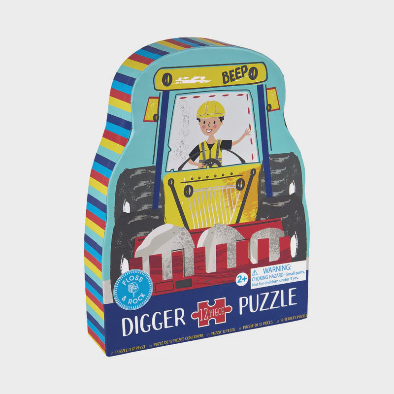 12 Piece Jigsaw Puzzle- Construction Digger