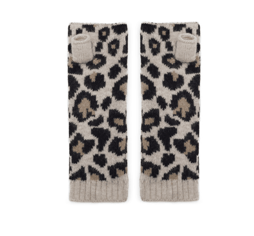 Cashmere Wrist Warmer- Leopard