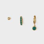 Emerald Crystal Ear Party- Emerald/Gold