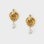 Statement Pearl Drop Earrings- Gold