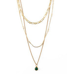 Emerald 3-Row Necklace
