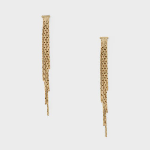 Waterfall Gold  Chain Earrings