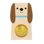 Gold Glitter Bouncy Ball