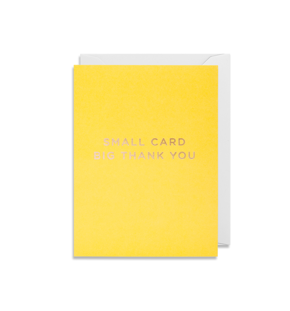 Small Card Big Thank You- Yellow