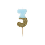 Birthday Number Candles  - Blue