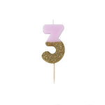 Birthday Number Candles - Pink