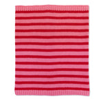 Cashmere Striped Snood-Pink/Red