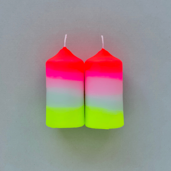 Dip Dye Neon Candle Twins- Lollipop