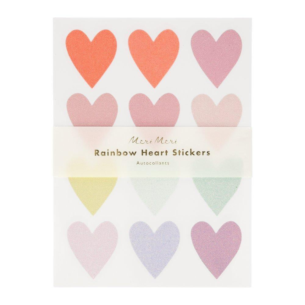 Meri Meri Rainbow Heart Stickers
