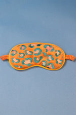 Velvet Eye Mask Coral Leopard