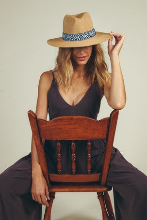 Natasha Hat with Navy/White Trim