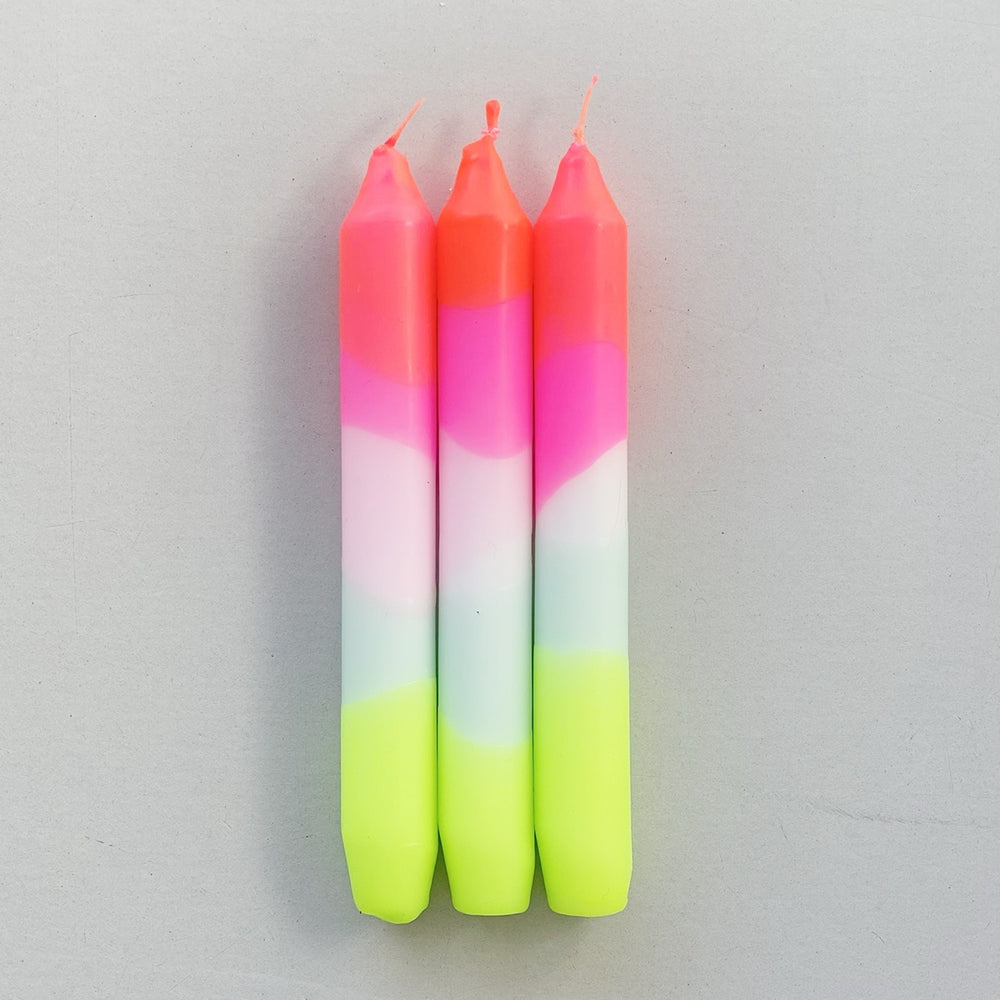 Dip Dye Neon Candles- Lollipop Trees