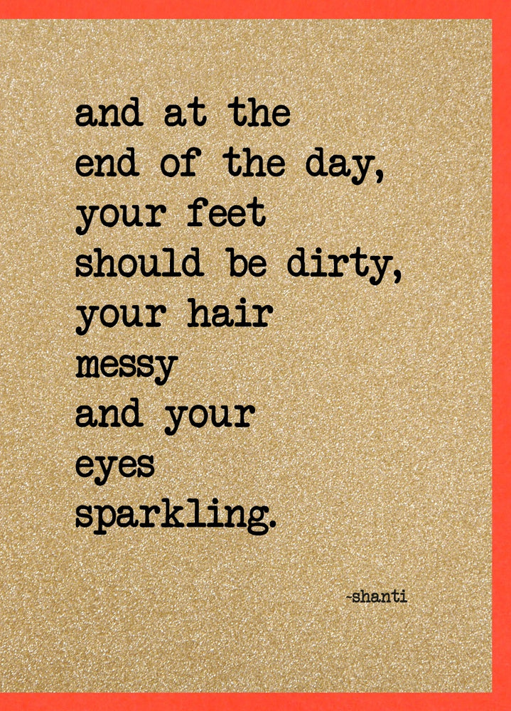 Your Hair Messy and Your Eyes Sparkling - Card