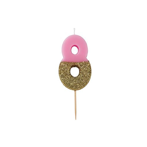 Birthday Number Candles - Pink