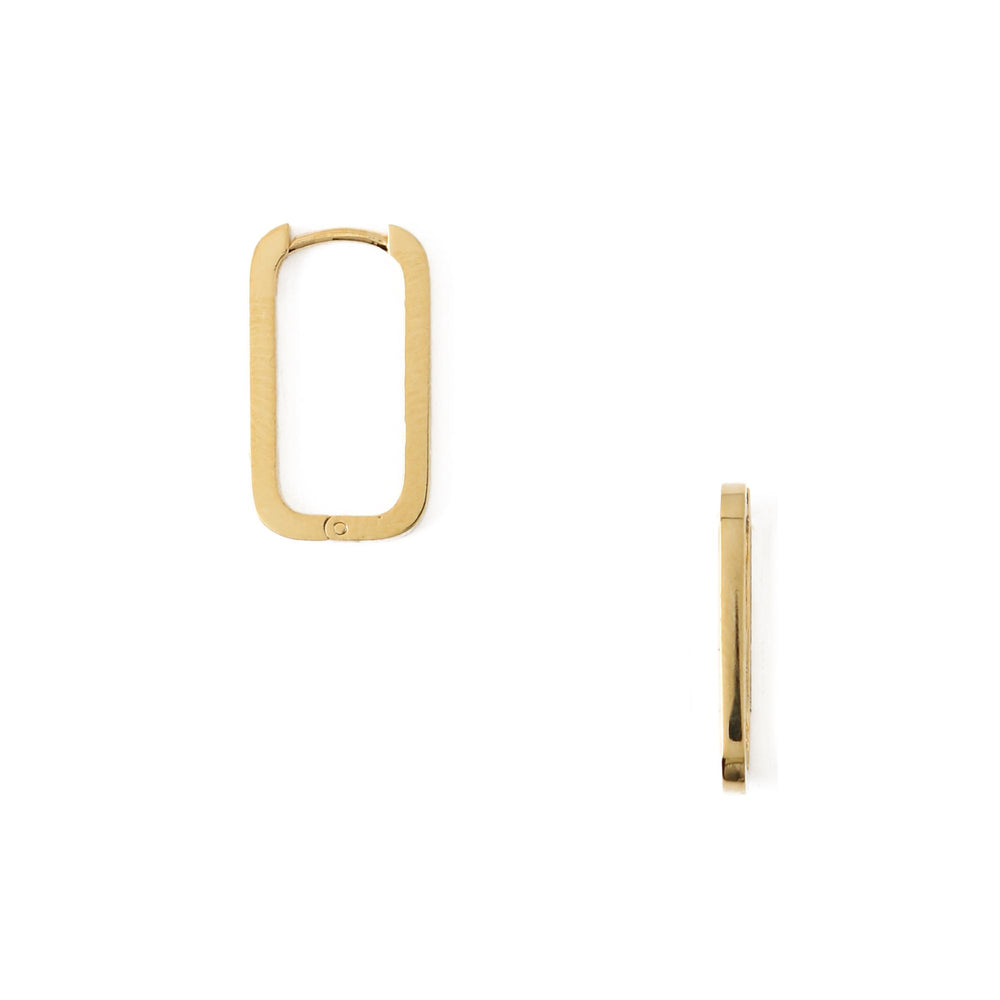 Long Link Earrings-Gold
