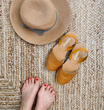 Trenza Tan Woven Leather Sandal