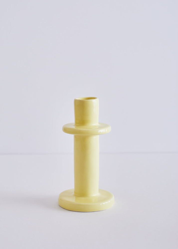 Tall Yellow Candle Holder