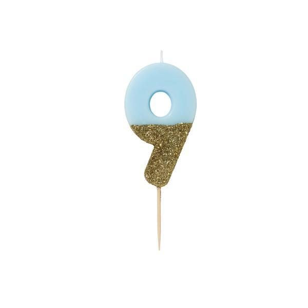 Birthday Number Candles  - Blue