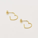 Open Heart Hoops - Gold Plated