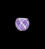Waves Glass Tea Light Holder-Violet