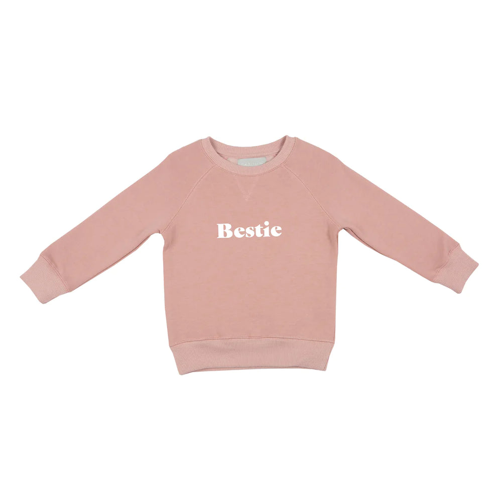 Bestie Sweatshirt- Faded Blush