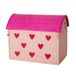 Toy Basket with Hearts - Medium