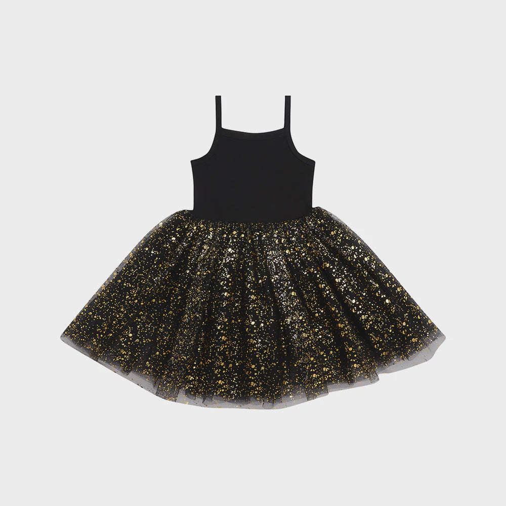 Black and Gold Sparkle Dress