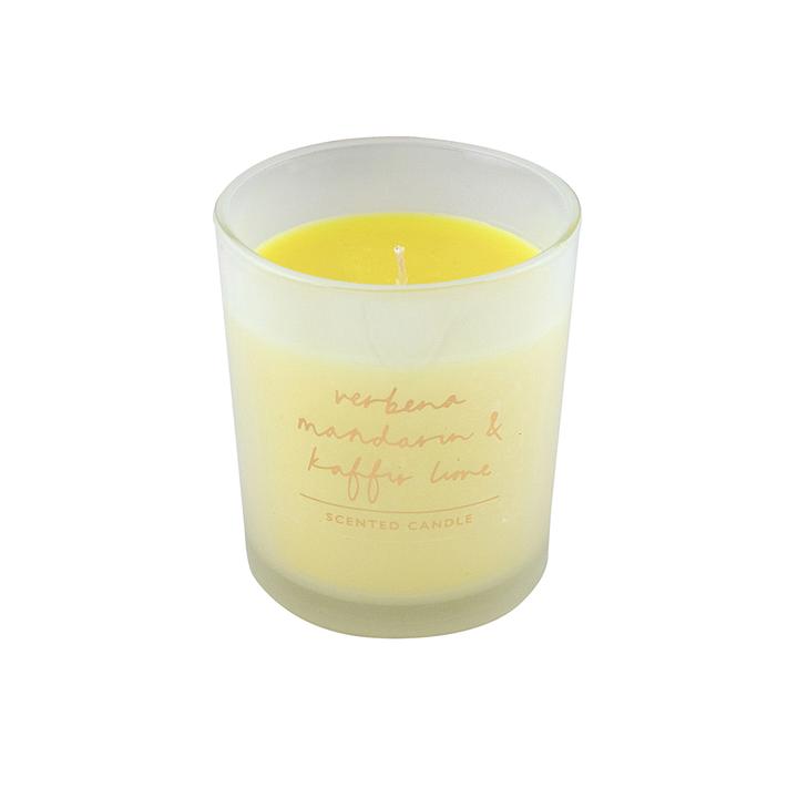 Ooty Glass Candle-Verbena Mandarin & Kaffir Lime