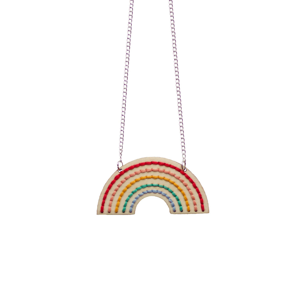 Embroidery Kit-Rainbow Necklace