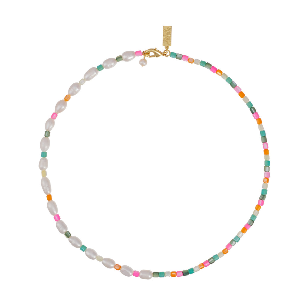 Capri Pearl Necklace- Rainbow