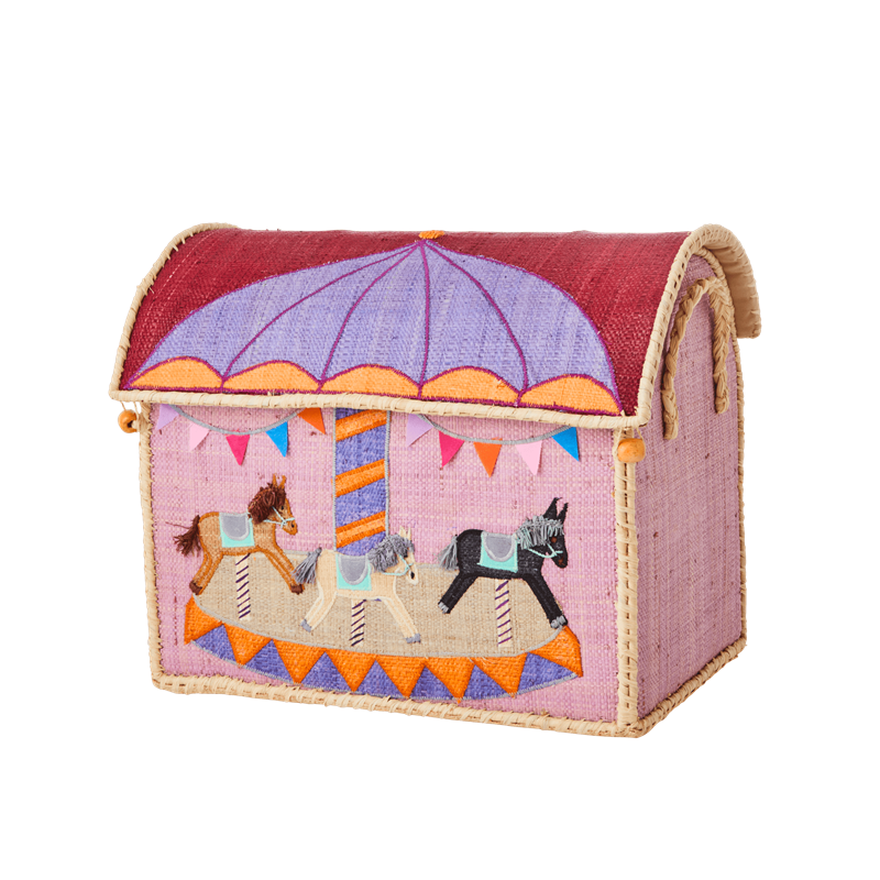 Small Storage Basket-Carousel Theme