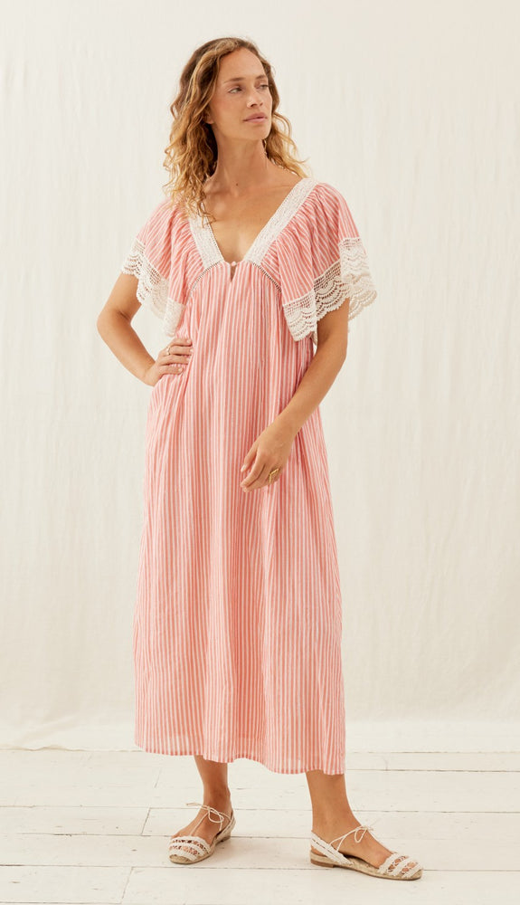 Ashila Dress- Strawberry Stripes
