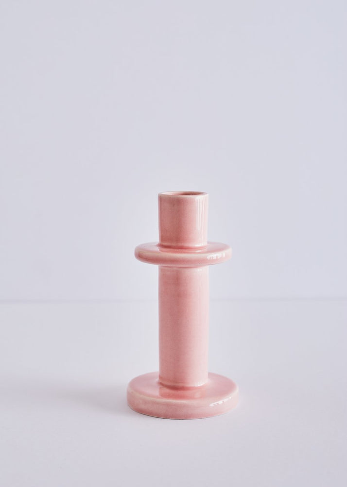 Tall Pink Candle Holder