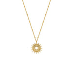 Full Sunburst Necklace - Gold Plated