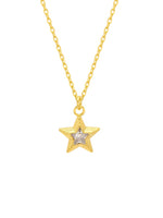Blue Star Necklace - Gold Plated