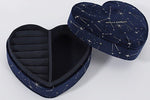 Heart Shape Jewellery Box - Celestial Navy
