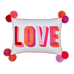 Letterpop LOVE Embroidered Cushion Pinks