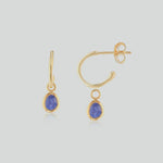 Hampton Sapphire and Gold Vermeil Interchangeable Earrings