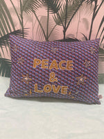 Embroidered Cushion Peace and Love- Scales