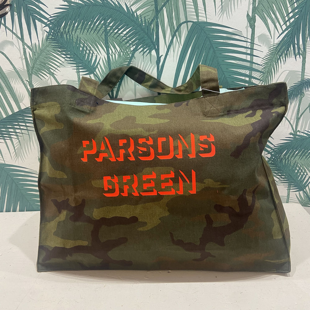Camo Parsons Green Canvas Bag