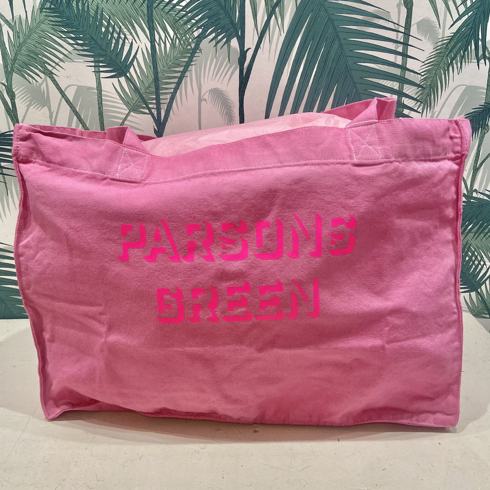 Pink Parsons Green Canvas Bag