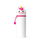 2 in 1 Soft Silicone Pencil Case - Unicorn Kawaii