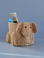 Small Seagrass Storage Basket- Elephant