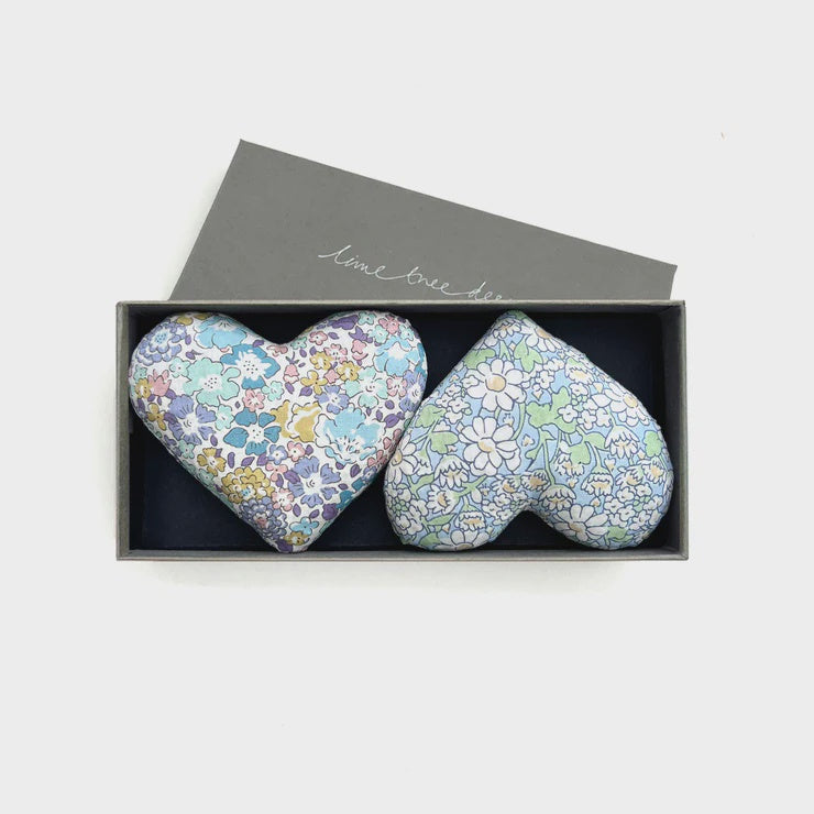 Box of 2 Lavender Hearts-Sentimental