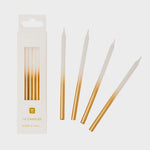 Luxe Gold Ombre Candles - 16 Pack