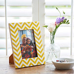 Asin Yellow Chevron Patterned Photo Frame- 6x4