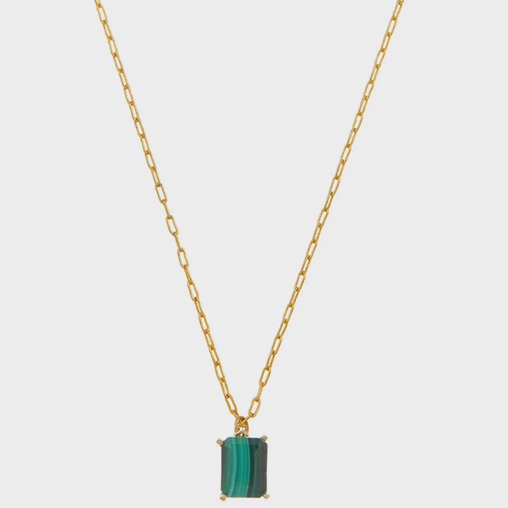 Malachite Claw Set Necklace